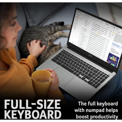 Acer Chromebook 315 CB315-4HT - Silver - Annotation - Keyboard