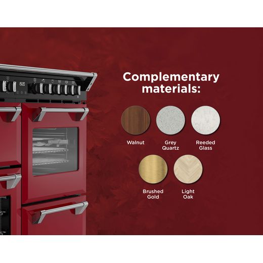 Stoves Richmond Deluxe 110DF 110cm Dual Fuel Range Cooker with Gas Hob - Garnet Red - Annotation - Complementary material