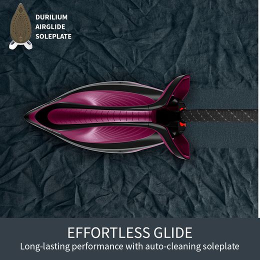 Tefal Express Vision Steam Generator Iron - Purple / Black - Annotation - effortless glide shot