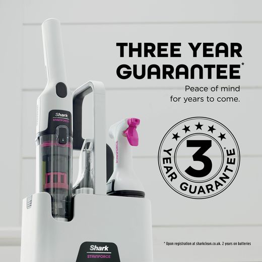 Shark HX100UKT Spot Cleaner White - Annotation - 3yr guantee shot