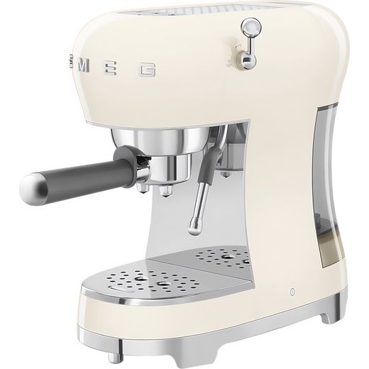 Smeg 50's Retro Espresso Coffee Machine - Cream - Left perspective shot