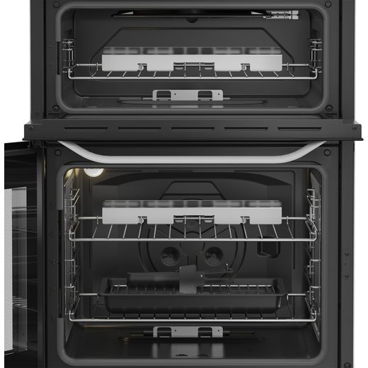 Hotpoint HDG6GDCW Gas Cooker White - Inside with tray shot