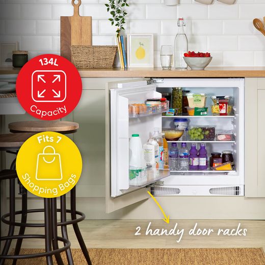 Russell Hobbs RH82BULF1E1W Fridge White - Annotation - Storage shot 