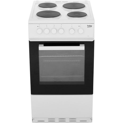 Beko KS530W 50cm Electric Cooker with Solid Plate Hob - White