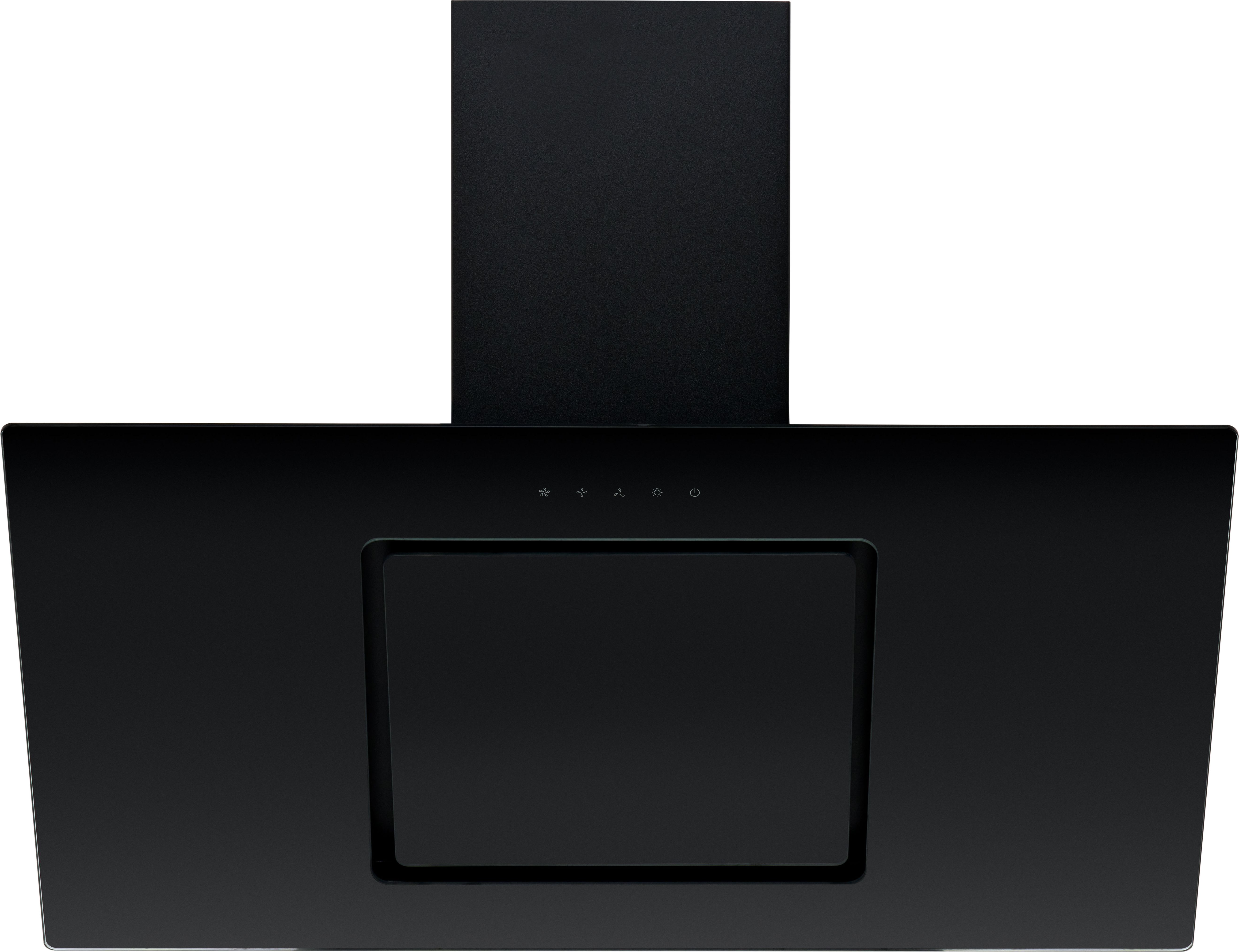 CDA EVA90BL 90cm Chimney Cooker Hood - Black, Black