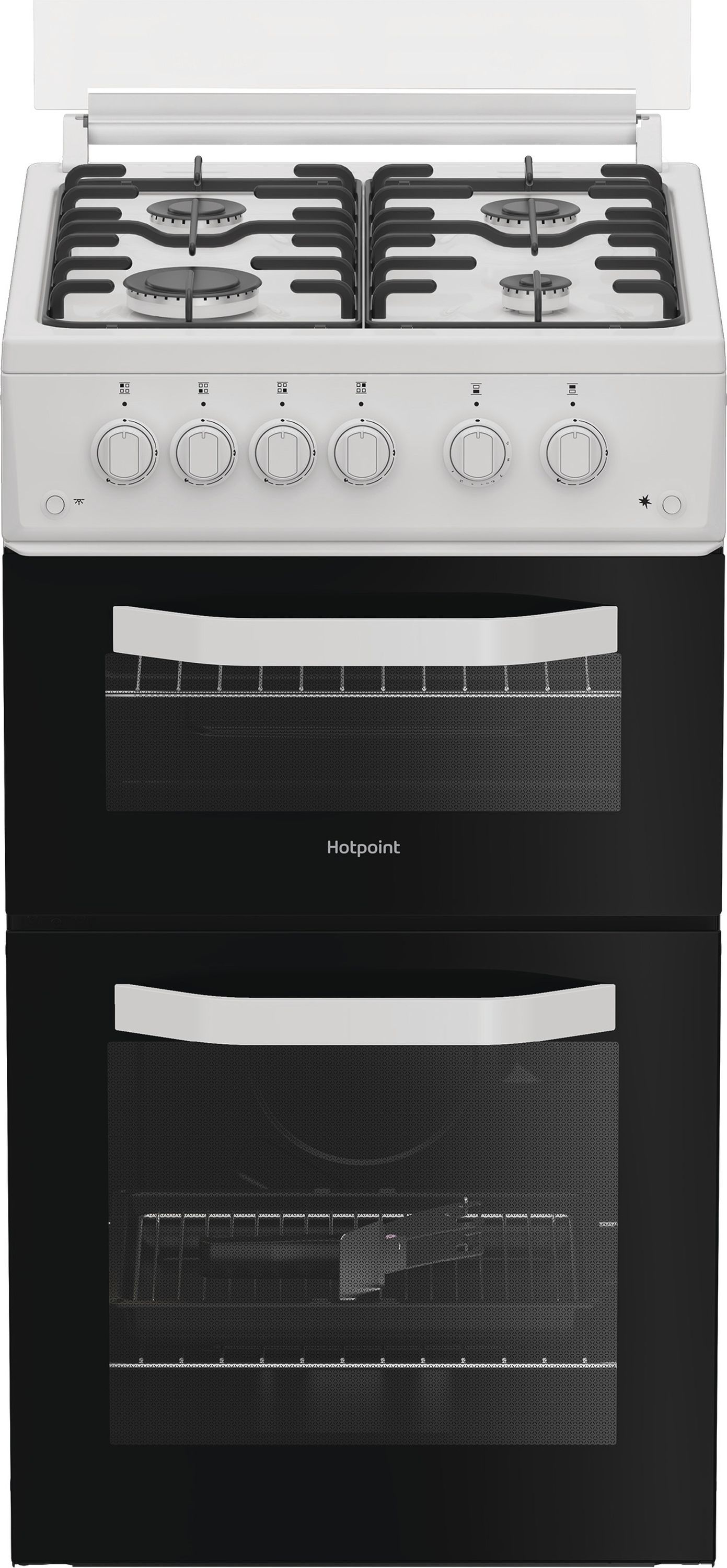 Image of Hotpoint HTG5GCWL 50cm wide Single Oven Gas Cooker - White - A+/A Rated, White