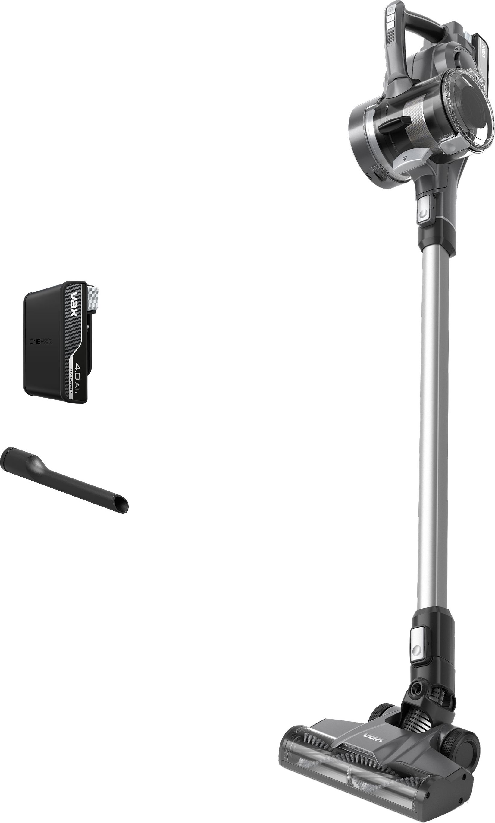 Image of Vax ONEPWR Blade 4 Classic Cordless Vacuum Cleaner with up to 45 Minutes Run Time - Graphite - CLSV-B4CS, Silver