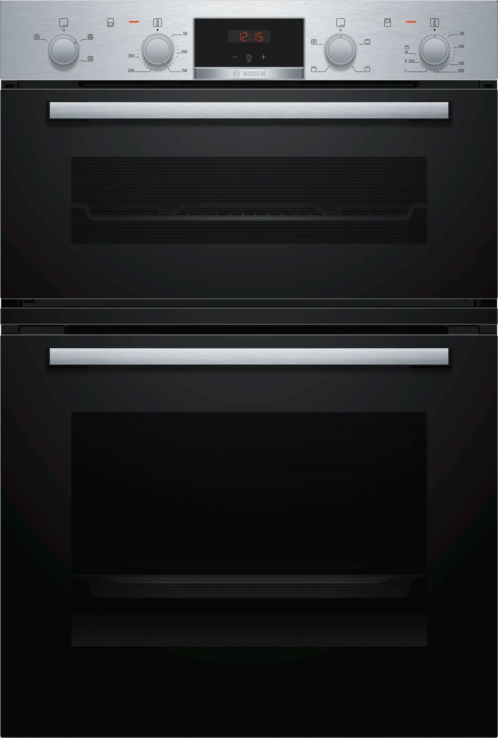 Image of Bosch Series 2 MHA133BR0B Built In Electric Double Oven - Stainless Steel - A/B Rated, Stainless Steel