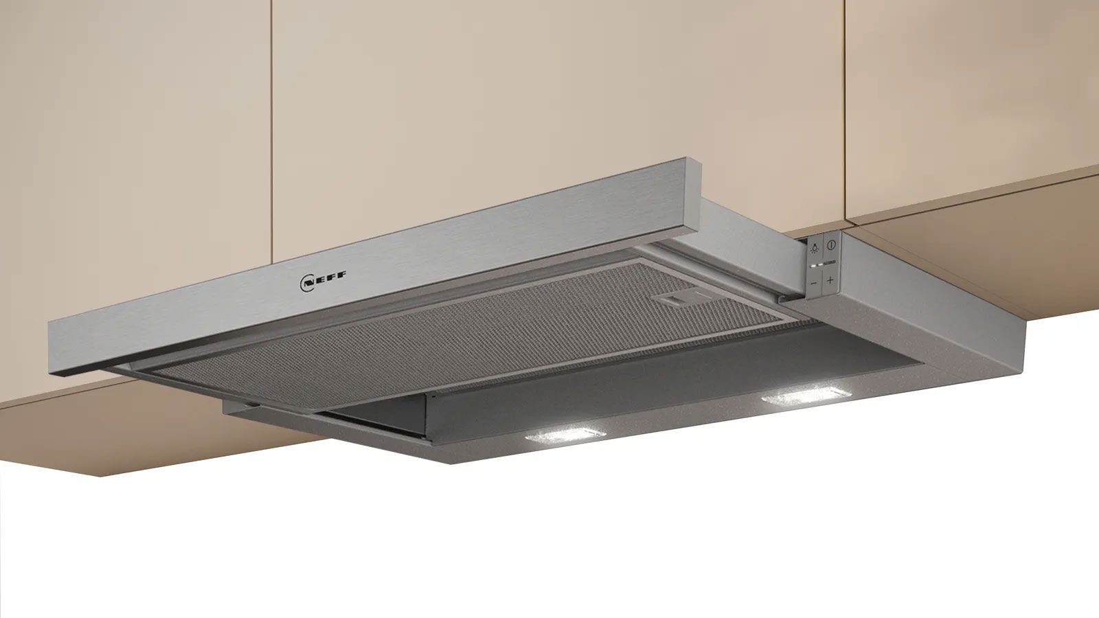 Image of NEFF N50 D46ED22N1B Built In Telescopic Cooker Hood - Silver, Silver