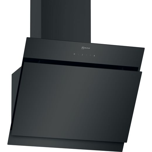 NEFF N50 D65IHM1S2B 60 cm Angled Chimney Cooker Hood - Black - B Rated
