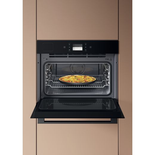 Hotpoint HCT9A9PHTSBUK Electric Single Oven Black - Microwave in kitchen