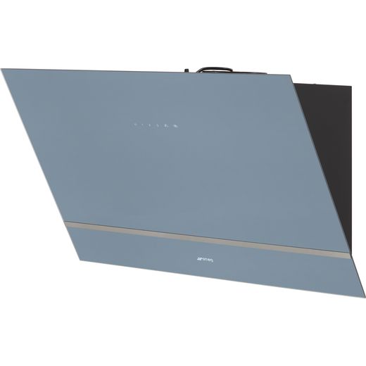 Smeg KV28S 80 cm Angled Chimney Cooker Hood - Silver Glass - A Rated
