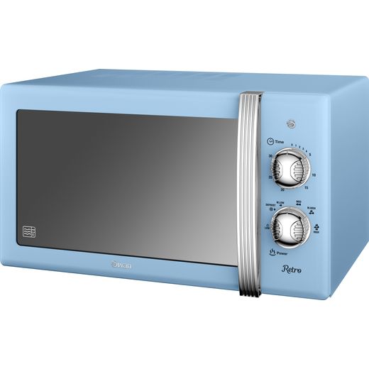 Swan Retro Manual SM22130BLN Microwave - Blue