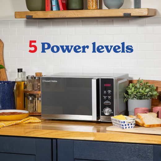 Russell Hobbs RHM2076S 20 Litre Microwave - Silver - Annotation - 5 power levels shot