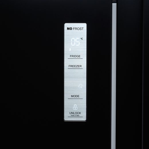 Fridgemaster American Fridge Freezer - Black - Control panel