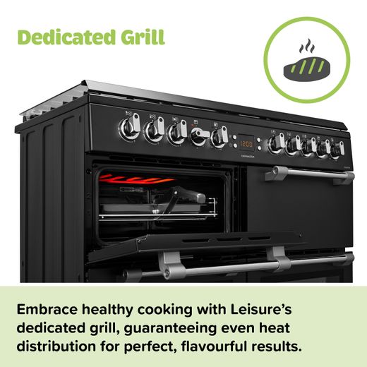 Leisure Chefmaster 100cm Dual Fuel Range Cooker - Cream - Annotation - Dedicated grill