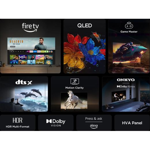 TCL T6C 43" 4K Ultra HD QLED Smart Fire TV - Annotation - Feature shot