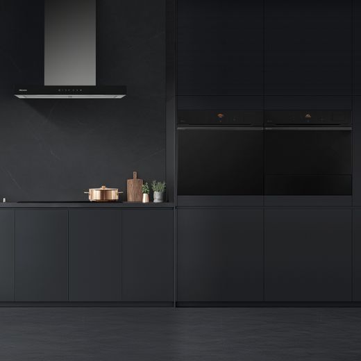 Hisense CH6T14BXBUK 60cm Chimney Cooker Hood - Stainless Steel / Black - Cooker hood in kitchen