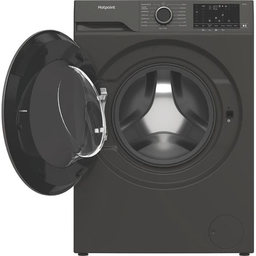 Hotpoint AntiStain HBD 8680G ANTISTAIN UK 8Kg / 6Kg Washer Dryer with 1400 rpm - Graphite - Door open