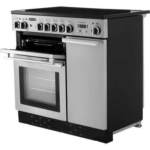 Rangemaster Professional Plus 90cm Electric Range Cooker with Induction Hob - Stainless Steel
