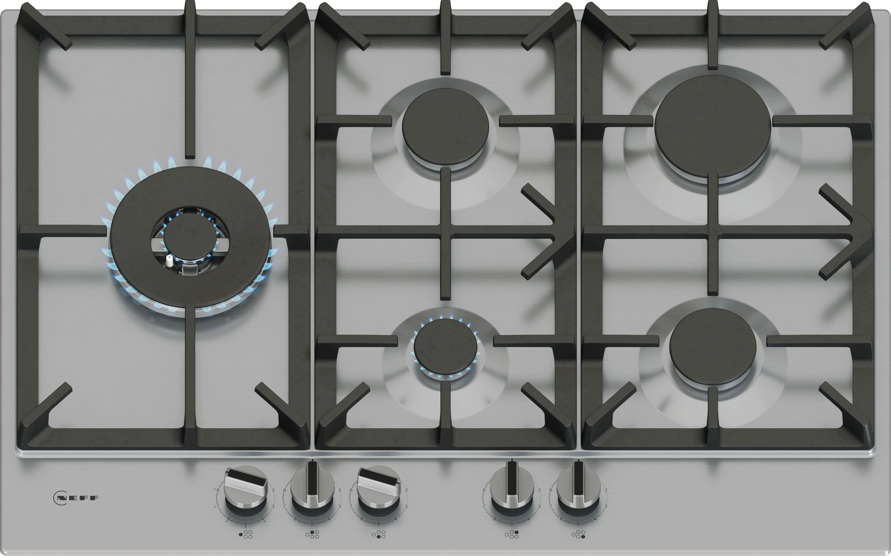 NEFF 75cm 5-Burner Gas Hob - Stainless Steel