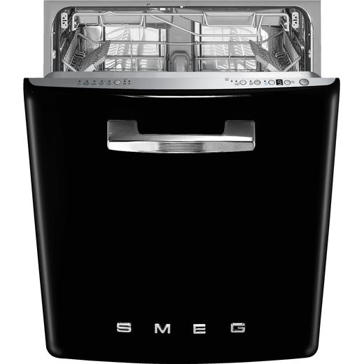 Smeg DIFABBL Fully Integrated Standard Dishwasher - Black Control Panel - B Rated