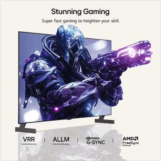LG AI B6 55" 4K Ultra HD OLED Smart TV - Annotation - Stunning gaming shot