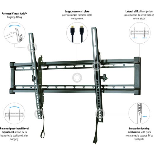 Sanus VuePoint F58C2-B2 Tilting TV Wall Bracket For 47 - 80 inch TV's