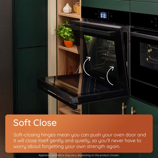 Hotpoint HOI68PT1SXUK Built In Electric Single Oven with Pyrolytic Cleaning - Stainless Steel - Annotation -  Soft_Close