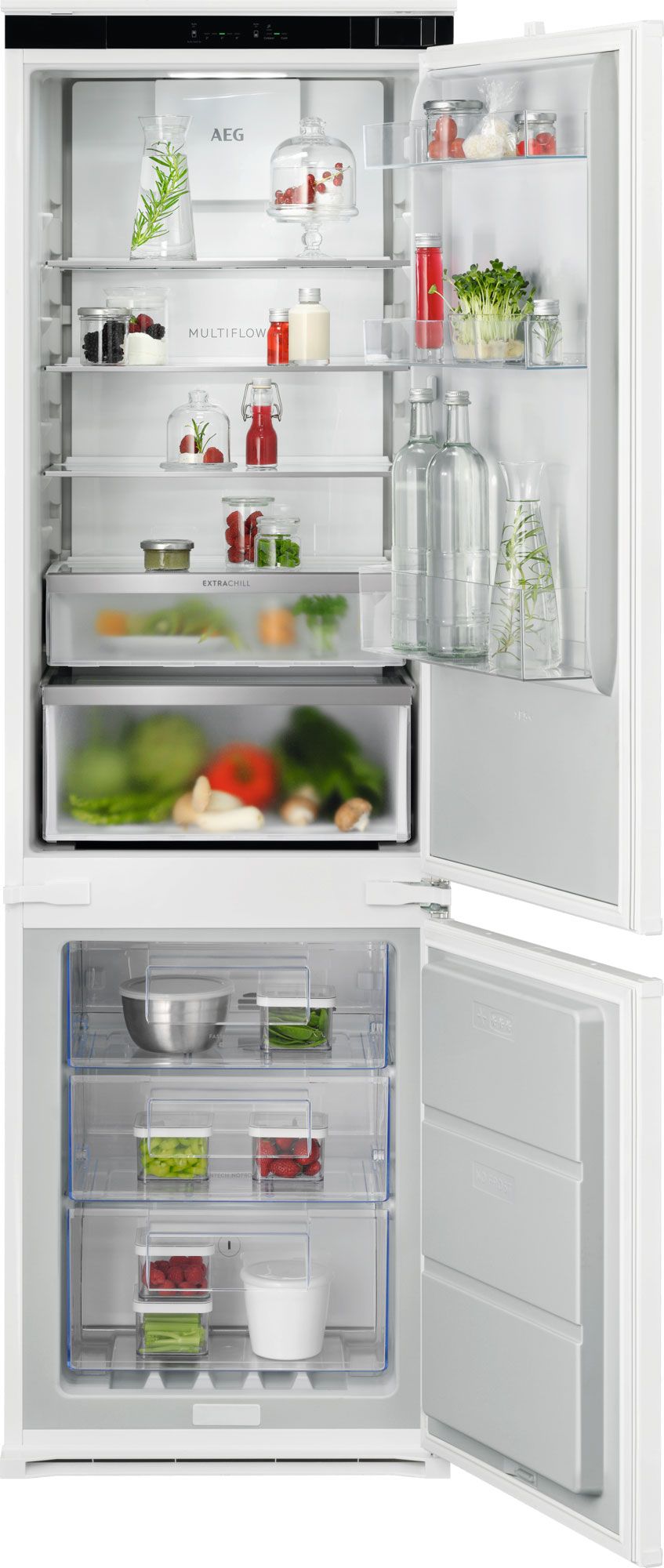 AEG NSC7C181DS Integrated Fridge Freezer 177cm Frost Free White