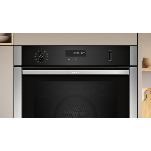NEFF Built In Electric Single Oven - Stainless Steel  - Control panel shot