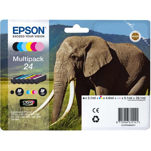 Epson Elephant Multipack 6-colours 24 Claria Photo HD Ink Cartridge