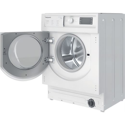 Hotpoint Integrated 7Kg / 5Kg Washer Dryer - White - Door open