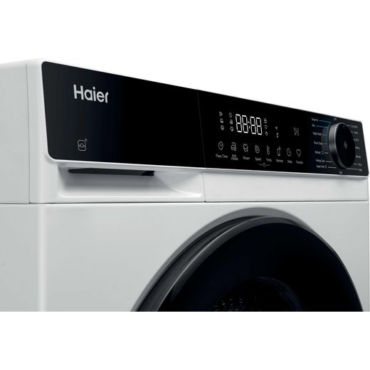 Haier X Series 5 HWD90BP14357TUUK Wifi Connected 9Kg / 5Kg Washer Dryer with 1400 rpm - White - Close up 