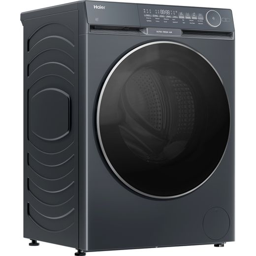 Haier X9 HW120-B14387GUUK 12kg Washing Machine with 1400 rpm - Graphite - Right perspective shot