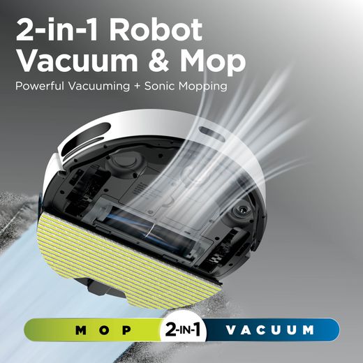 Shark Matrix Plus 2-in-1 Robotic Vacuum Cleaner - Silver - Annotation - 2-in-1 robot vacuum and mop