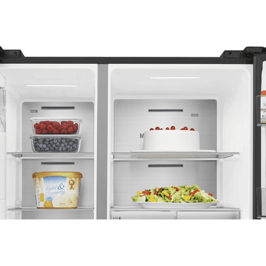 Hisense American Fridge Freezer - Black / Stainless Steel - Fridge compartment
