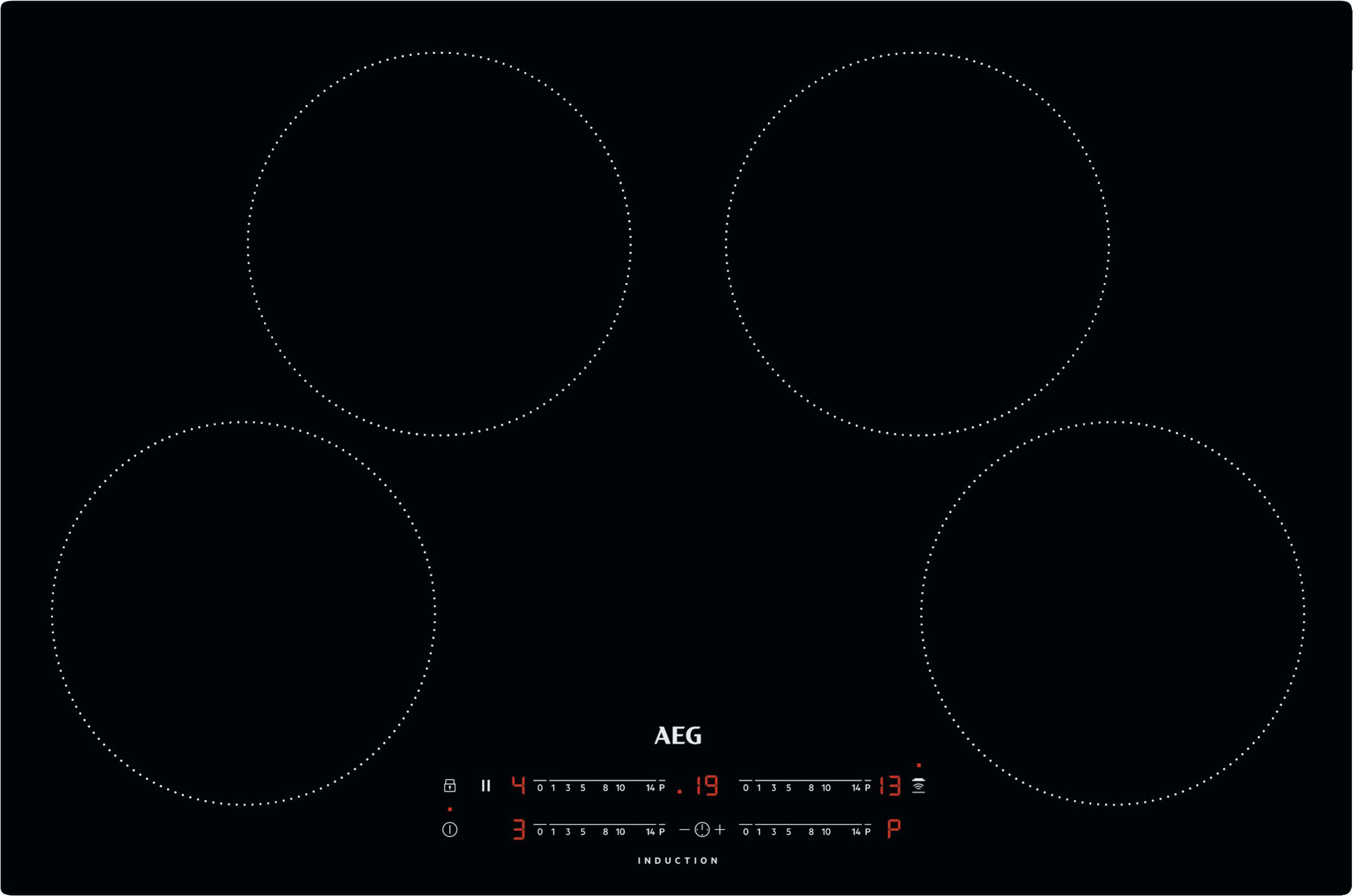 Image of AEG 3000 Series IKX84401CB 77cm Induction Hob - Black, Black