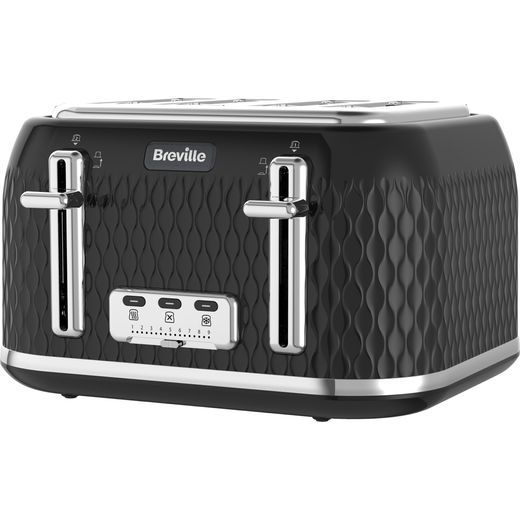 Breville Curve VTT786 4 Slice Toaster - Black / Chrome