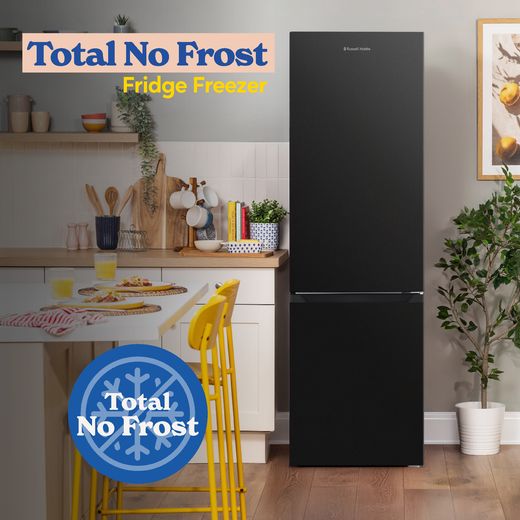 Russell Hobbs RH181TNF552E1DI 181cm 60/40 Frost Free Fridge Freezer - Black Steel - Annotation - total no frost shot