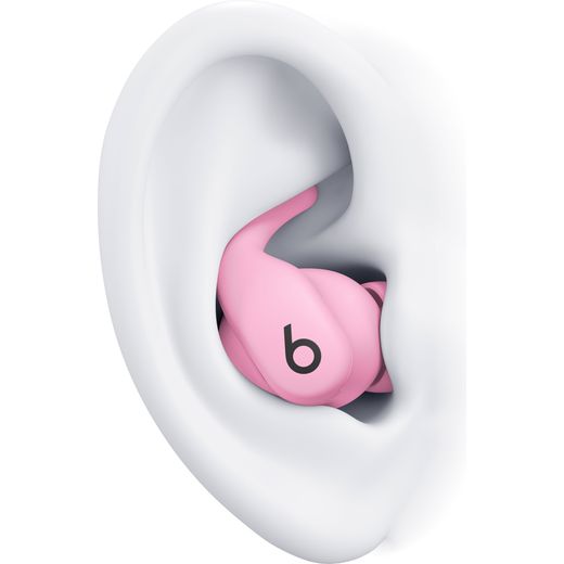Beats Powerbeats Fit True Wireless Noise Cancelling Earbuds - Power Pink - Earbud in ear shot
