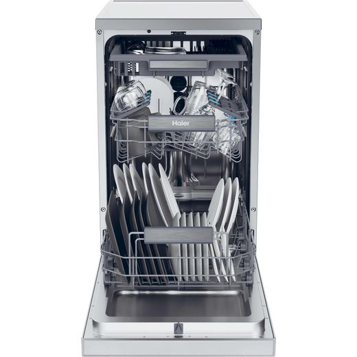 Haier I-Pro Shine Series 5 Standard Dishwasher - Silver - Door open