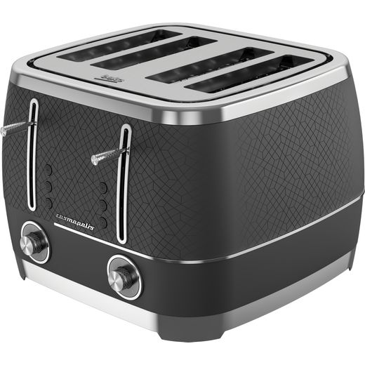 Beko TAM8402B 4 Slice Toaster - Black Glass