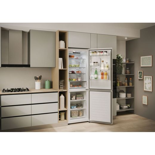 Hoover H-COMBI 300 HONCQ2T618AWK 185cm 60/40 No Frost Fridge Freezer - White - Fridge freezer in kitchen shot