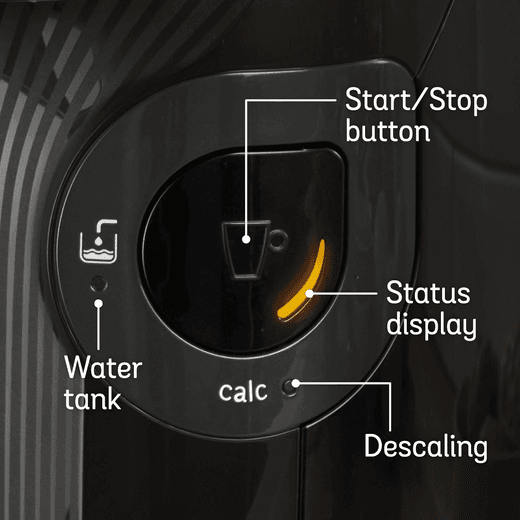 Tassimo by Bosch TAS112EGB Pod Coffee Machine - Black - Annotation - Control panel