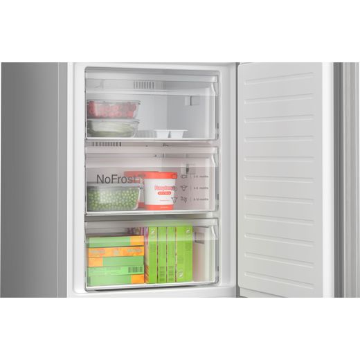Bosch Series 4 70/30 Fridge Freezer - Stainless Steel Effect  - Close up freezer shot