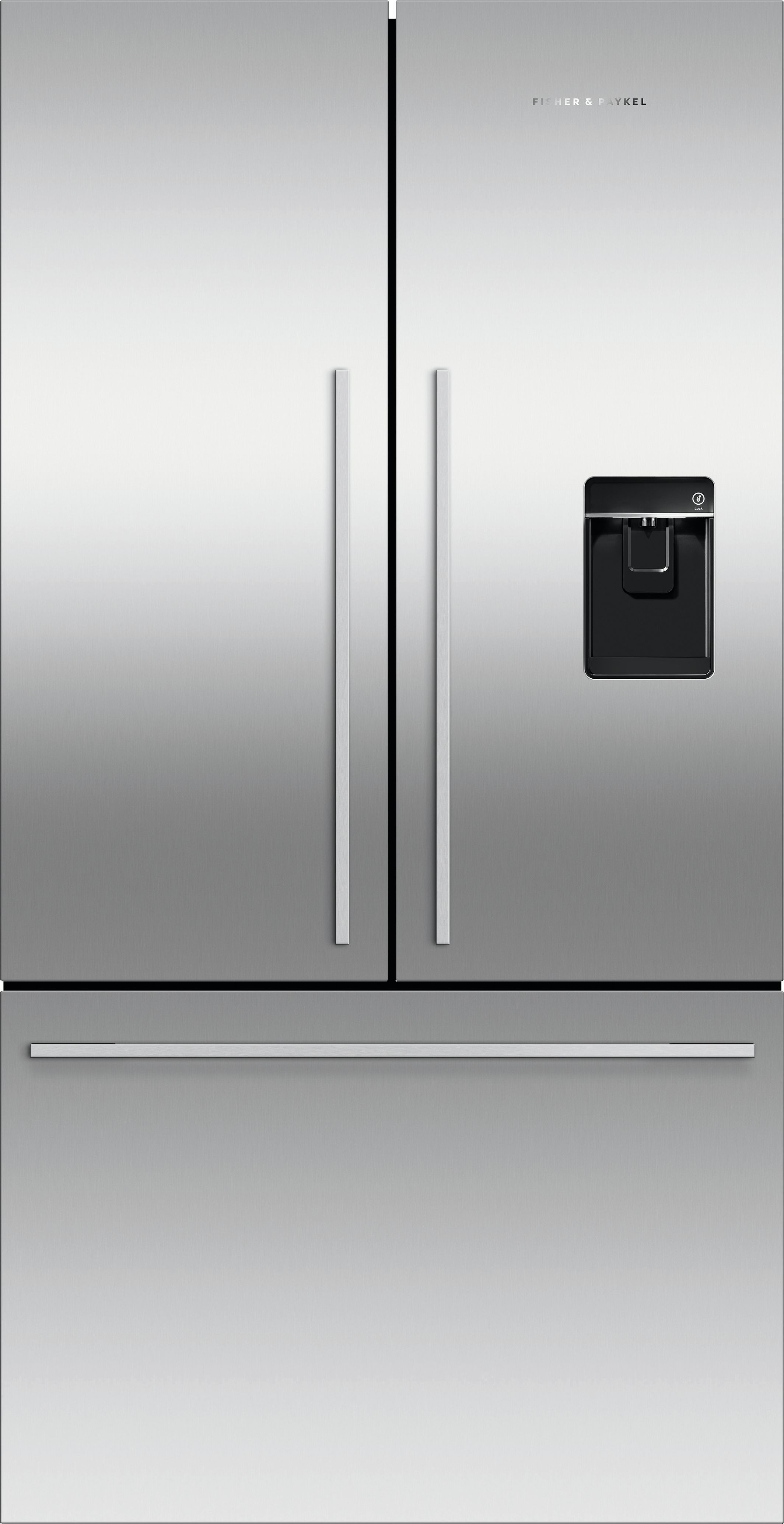 Fisher & Paykel Series 7 Contemporary RF540ADUX6 Wifi Connected Plumbed Frost Free American Fridge Freezer - Stainless Steel - E Rated, Stainless Steel