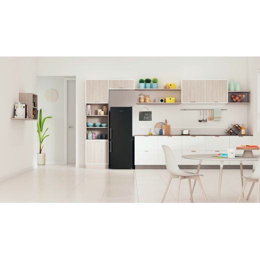 Indesit 50/50 Fridge Freezer - Black - Fridge freezer in kitchen