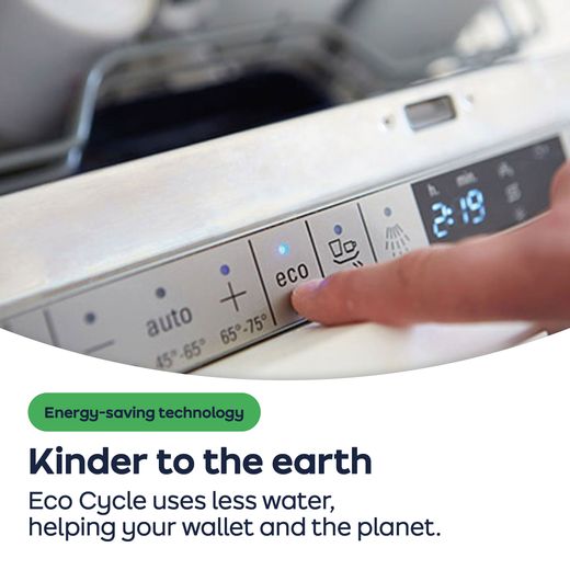 Hoover H-DISH 500 Standard Dishwasher - White - AO Annotation - Eco-Cycle