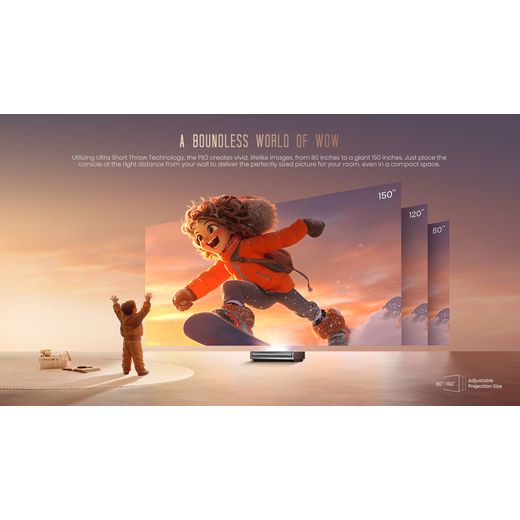 Hisense PX3 4K Ultra HD Laser TV Projector - Up to 150" - Annotation - Boundless world of wow 